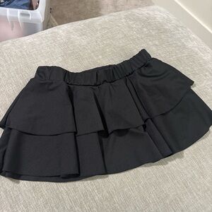 Elegant Black Tiered Skirt